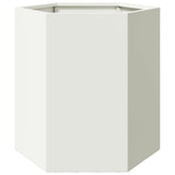 Garden Planter White Hexagon 46x40x45 cm Steel 851110