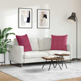 Sofa Pillows 2 pcs Wine Red 80 x 80 cm Corduroy Fabric 42014062