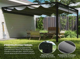3 x 3 m Pergola, with Sliding Canopy - Grey T3398P314665