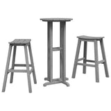 Garden Bar Set 3 pcs Light Grey HDPE 3335803