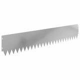 Lawn Edging 30 pcs 103 x 20 cm Steel Silver 8008486
