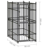 Outdoor Dog Kennel Steel 1.84 m 171472