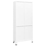 Industrial Bookshelf White 80x32x180 cm Steel 339632