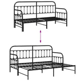 Daybed Frame Black 80 x 200 cm Powder-Coated Steel 42002636