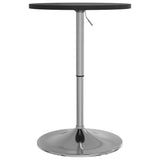 ZNTS Bar Table Black 50x50x90 cm Engineered Wood and Chromed Steel 4007191