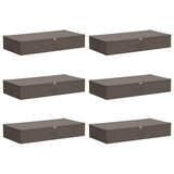 Storage Box 6 pcs Grey 90 x 48 x 15 cm Non-woven fabric 42024640