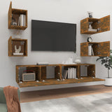 6 Piece TV Cabinet Set Smoked Oak Engineered Wood 3114259