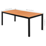 Dining Set Black and Brown WPC, aluminium, PVC rattan, steel 3060128
