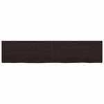 Table Top Dark Brown 180x40x cm Treated Solid Wood Oak 3156453