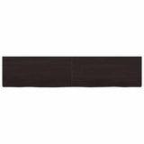 Table Top Dark Brown 180x40x cm Treated Solid Wood Oak 3156453