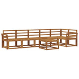 Outdoor Sofa Set 7 pcs Natural Solid Acacia Wood 3366497