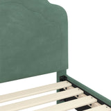 Toddler Bed Frame with Headboard Sea Green 70 x 140 cm Velvet 42010934