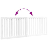 Dog Gate Foldable 2 Panels White 160 cm Poplar Wood 352248