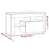 ZNTS Bedside Cabinets 2 pcs with LED Lights White 70x36.5x40 cm 3152770