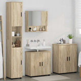 Bathroom Furniture Set 4 pcs Sonoma Oak Engineered wood & Metal 3393005