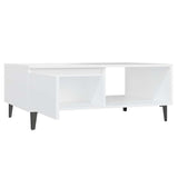 806004 Coffee Table White 90x60x35 cm Engineered Wood