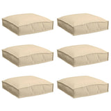 Cushion 6 pcs Beige 40 x 40 x 8 cm Oxford Fabric 42001601