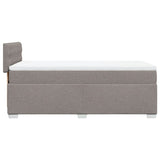 Box Spring Bed with Mattress Taupe 90x200 cm Fabric 3285782