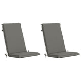 High Back Chair Cushion GEMERT 2 pcs 100% Polyester Grey 945891