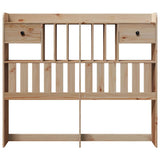 Headboard with Storage 135 cm Solid Wood Pine 855514