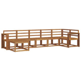 Outdoor Sofa Set 7 pcs Natural Solid Acacia Wood 3366712