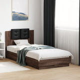 Bed Frame without Mattress Brown Oak 90x190 cm Single 3209974