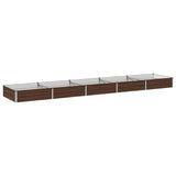 Raised Garden Bed Black 400 x 80 x 24 cm cold-rolled steel 8006506