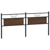 Replace Headboard Brown Oak 193 cm Engineered Wood and Steel 4106878