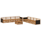 Outdoor Sofa Set 9 pcs Natural Solid Acacia wood 3383162