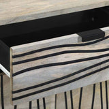 Bedside Cabinet with Drawer White and Black 50 x 33 x 60 cm 4017983