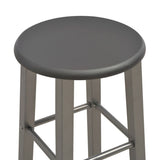 ZNTS 3 Piece Bar Set Wood and Steel Anthracite 284397