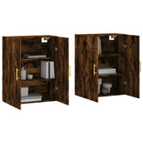 Wall Mounted Cabinets 2 pcs Smoked Oak 69.5x34x90 cm 3195616