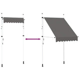 Retractable Awning Anthracite Polyester with PU coating, Steel 143687
