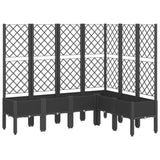 Garden Planter with Trellis Black 160x120x142 cm PP 367938
