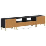 5 Piece LED TV Cabinet ARNHEM Black Engineered Wood 3416594