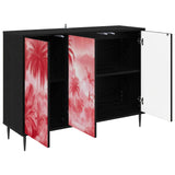Sideboard AACHEN Black Oak 102 x 33 x 76 cm Engineered Wood 8006986