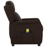 Massage Chair Dark Brown 93.5 x 67.5 x 101.5 cm Fabric 348354