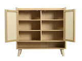 Natural Rattan Storage Cabinet & Shoe Cabinet Comb, 5-Tier Shoe Cabinets Storage for Boots or Heels N896P437304O