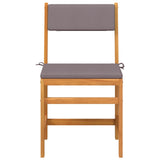 3 Piece Balcony Set with Cushions Solid Wood Acacia 365856