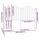 Bed Headboard 166x4x110 cm Solid Wood Pine 818480