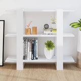 Book Cabinet/Room Divider High Gloss White 100x30x87 cm 811553