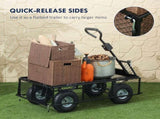 114L Steel Frame Garden Cart Trolley - Blue T3398P320182