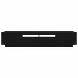 TV Cabinet 2 pcs Black 200 x 35 x 40 cm Engineered wood 3333063