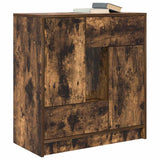 Sideboard with Drawers and Doors Smoked Oak 70.5x34x74.5 cm 861845