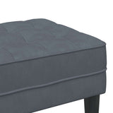 Bench with Cushion Dark Grey 113 x 57 x 39 cm Velvet 42001948