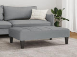 Footstool Light Grey 77x55x31 cm Fabric 4007380