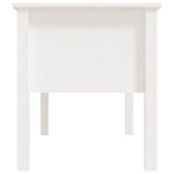 Coffee Table White 102x49x55 cm Solid Wood Pine 820942