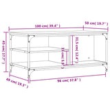 Coffee Table Smoked Oak 100x50x45 cm Engineered Wood 835306