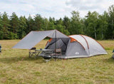 Cabin Tent Grey and Orange 6-Person Polyester and Steel 42028585