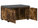 Hall Bench with Cushion with Shelf Smoked Oak 60 x 38 x 46 cm 891476